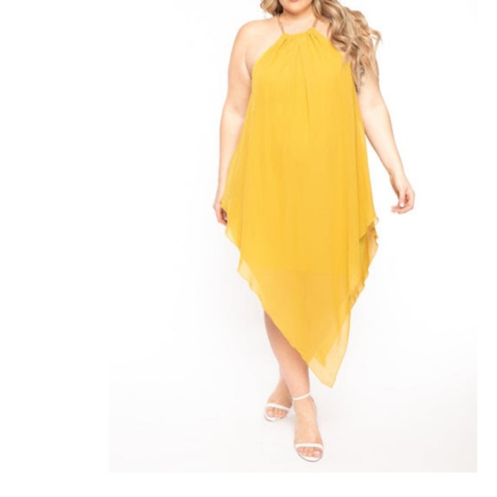 Plus Size Chain Halter Dress